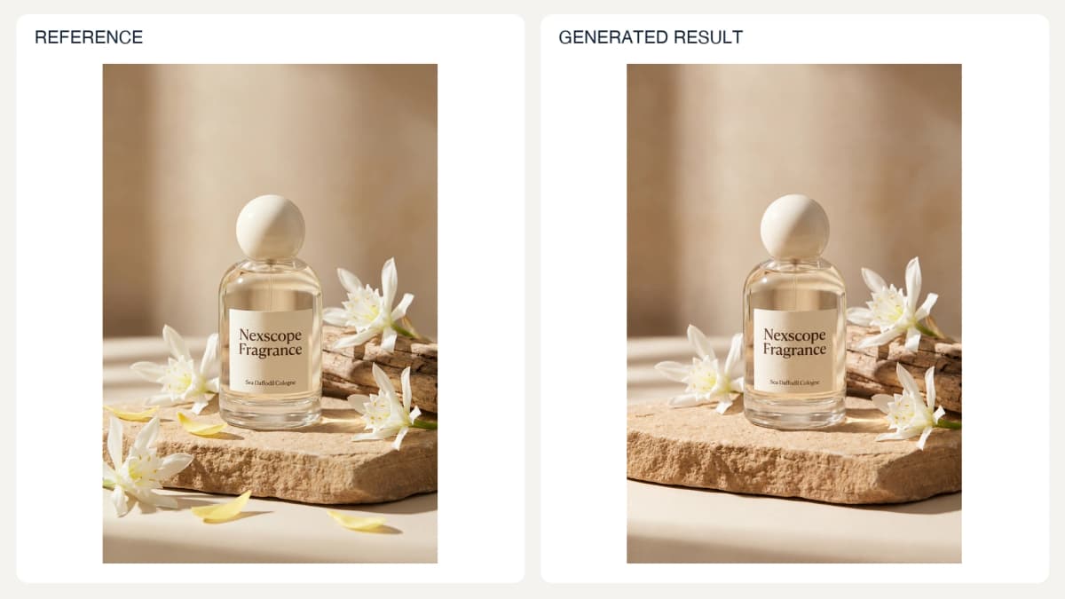 Local Object Removal — reference left and generated example right