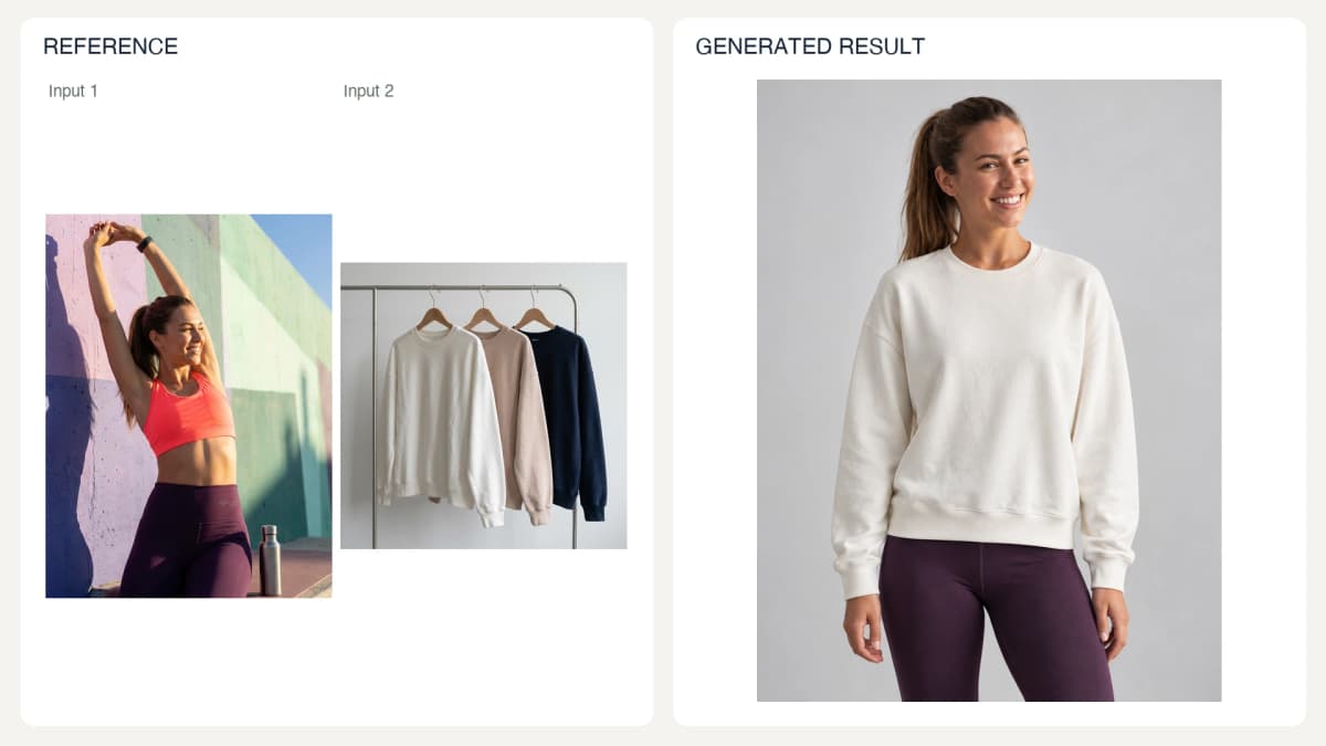 Alternate Model Presentation — reference left and generated example right