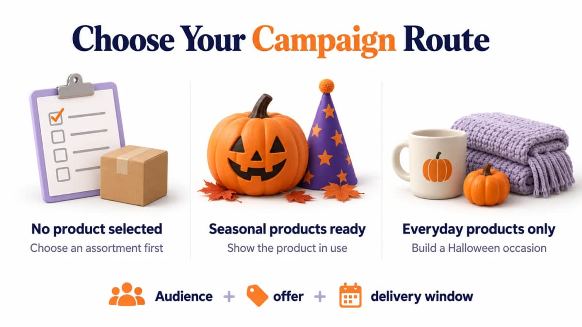 Halloween marketing routes for stores choosing products, selling seasonal stock, or promoting everyday goods