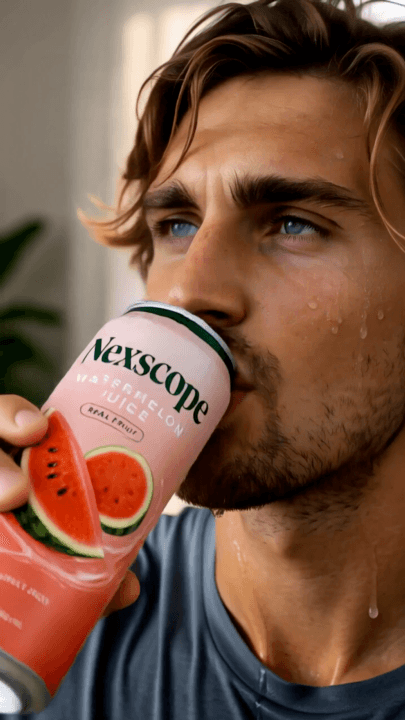 MiniMax H3 watermelon drink product advertisement