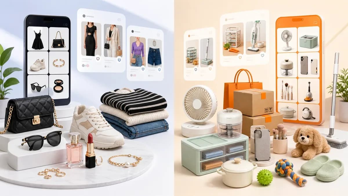 SHEIN vs Temu buyer comparison showing fashion-focused shopping beside deal-focused home goods