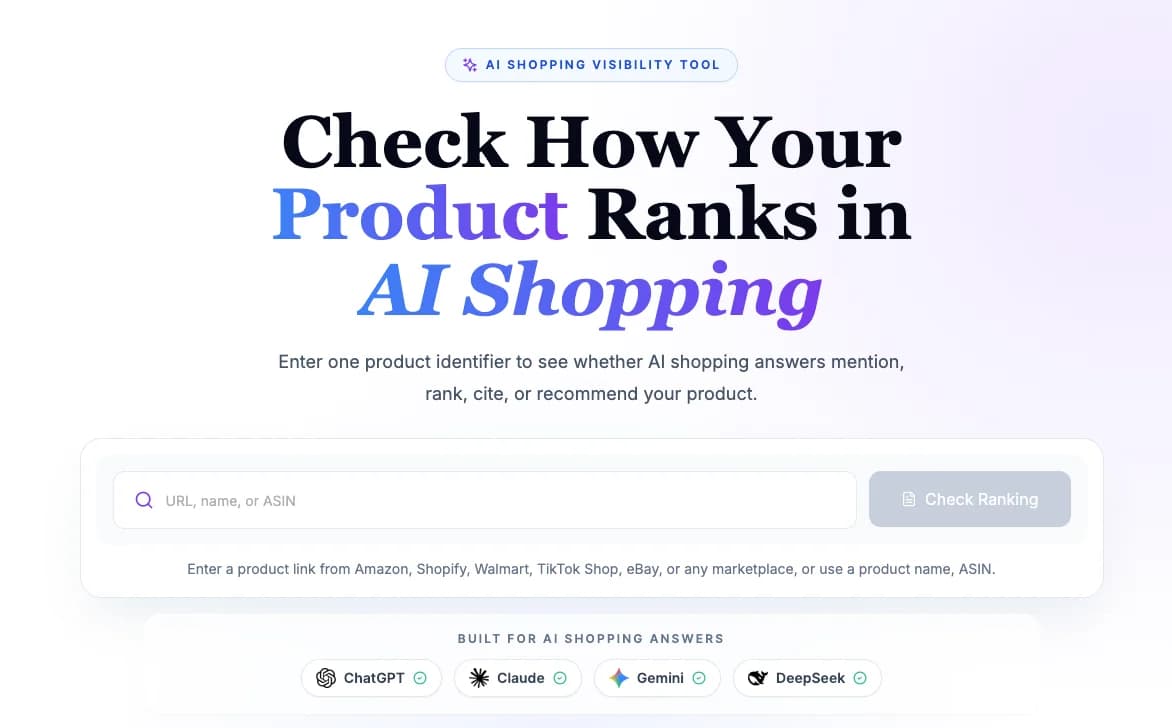 Nexscope AI Product Visibility Tool for checking product mentions, rankings, citations, and recommendations