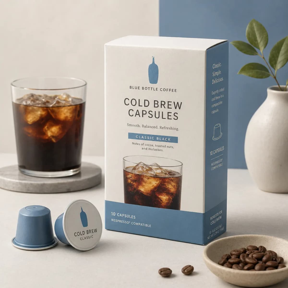 Example output for the Blue Bottle Coffee product packaging prompt
