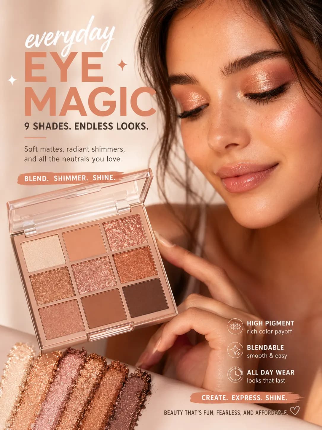 Example output for the e.l.f. Cosmetics beauty social post prompt