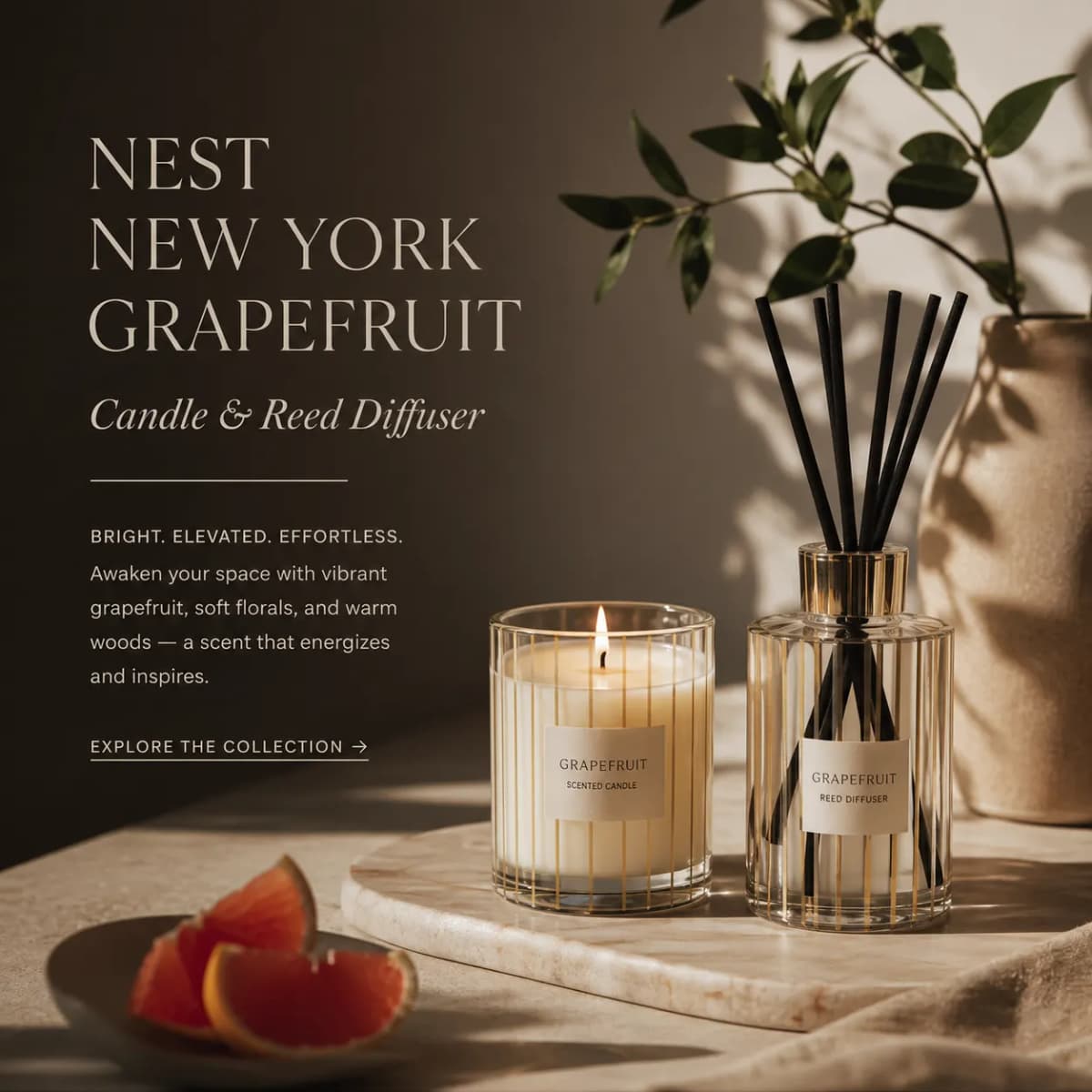 Example output for the NEST New York luxury still life prompt