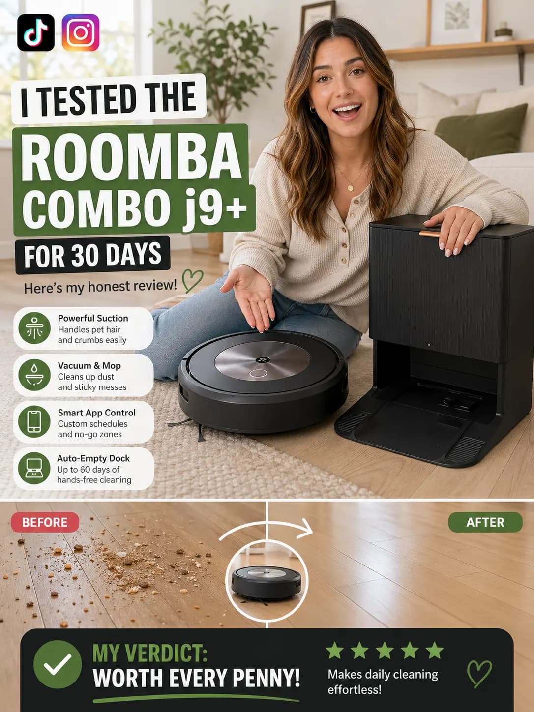 Example output for the iRobot Roomba home creator review cover prompt