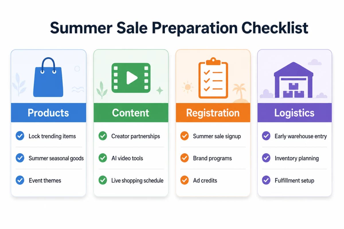 TikTok Shop Summer Sale preparation checklist