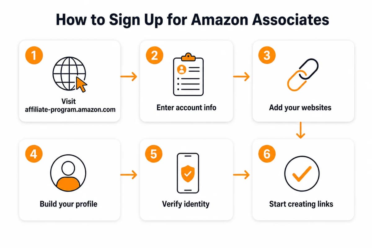 Amazon Associates signup process