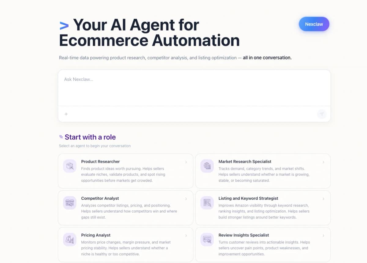 Nexscope AI Agent for e-commerce research