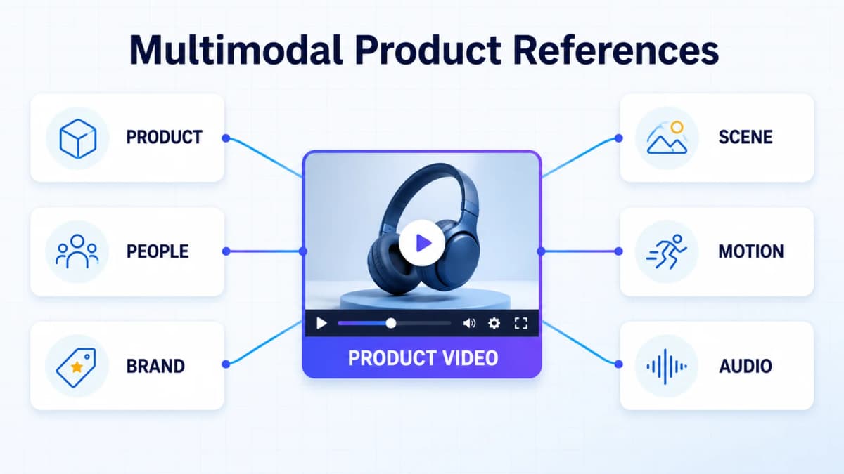 Multimodal Seedance 2.5 product references connecting product, people, brand, scene, motion, and audio