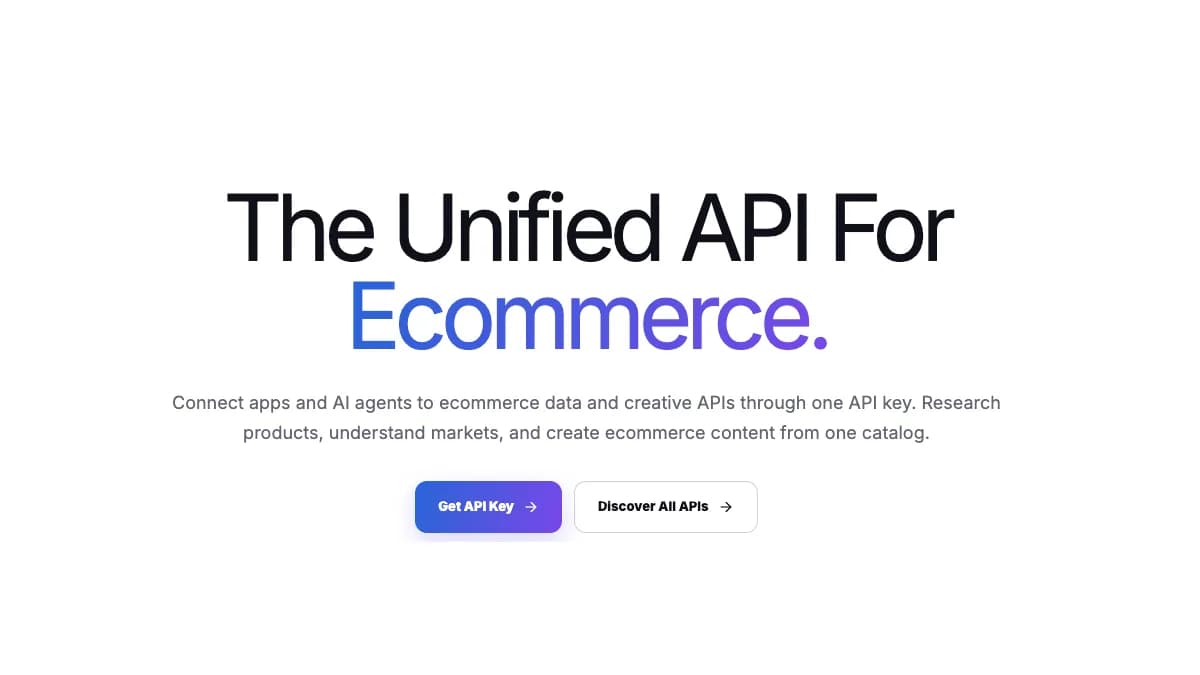 Nexscope unified API platform for ecommerce data and creative workflows