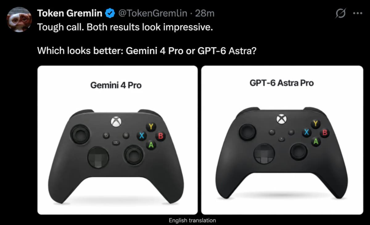 English editorial version of the controller comparison labeled Gemini 4 Pro and GPT-6 Astra Pro