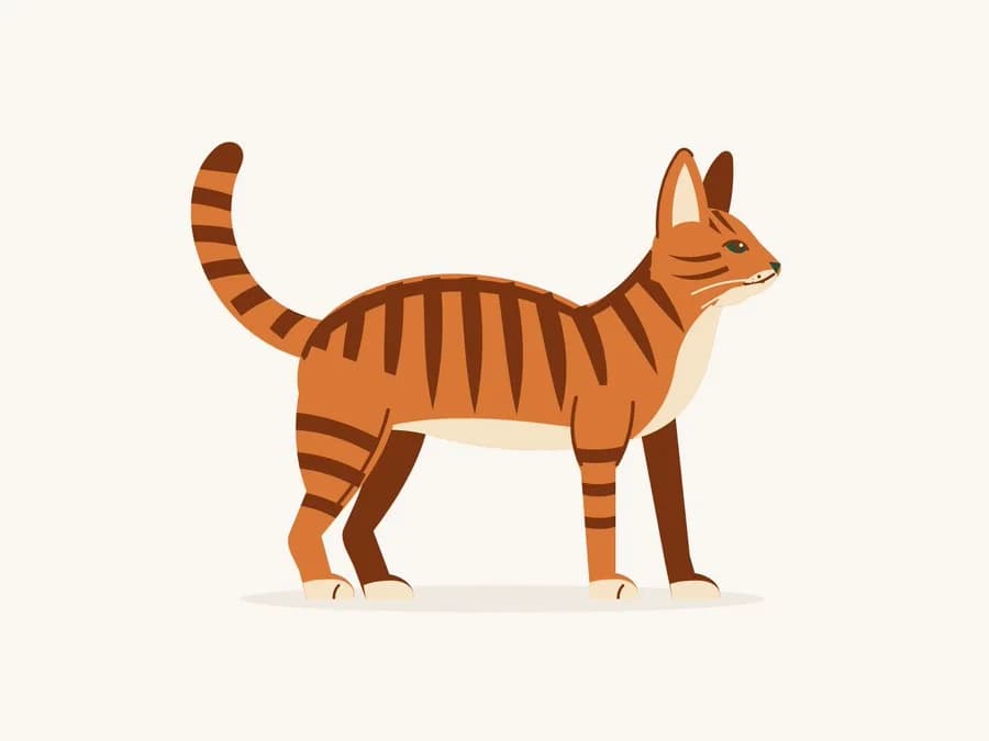 Community cat drawing attributed to the suspected Gemini model, with a lean orange striped silhouette