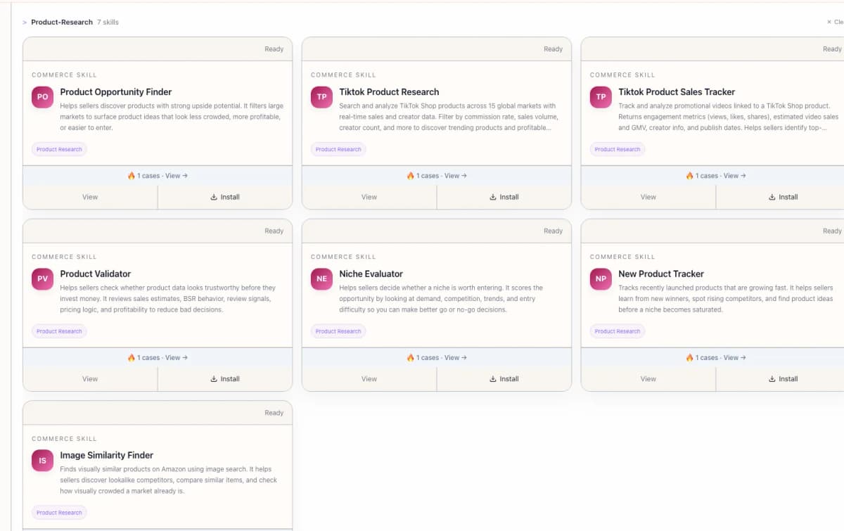 Nexscope Product Research skills for product opportunity validation TikTok research and image similarity