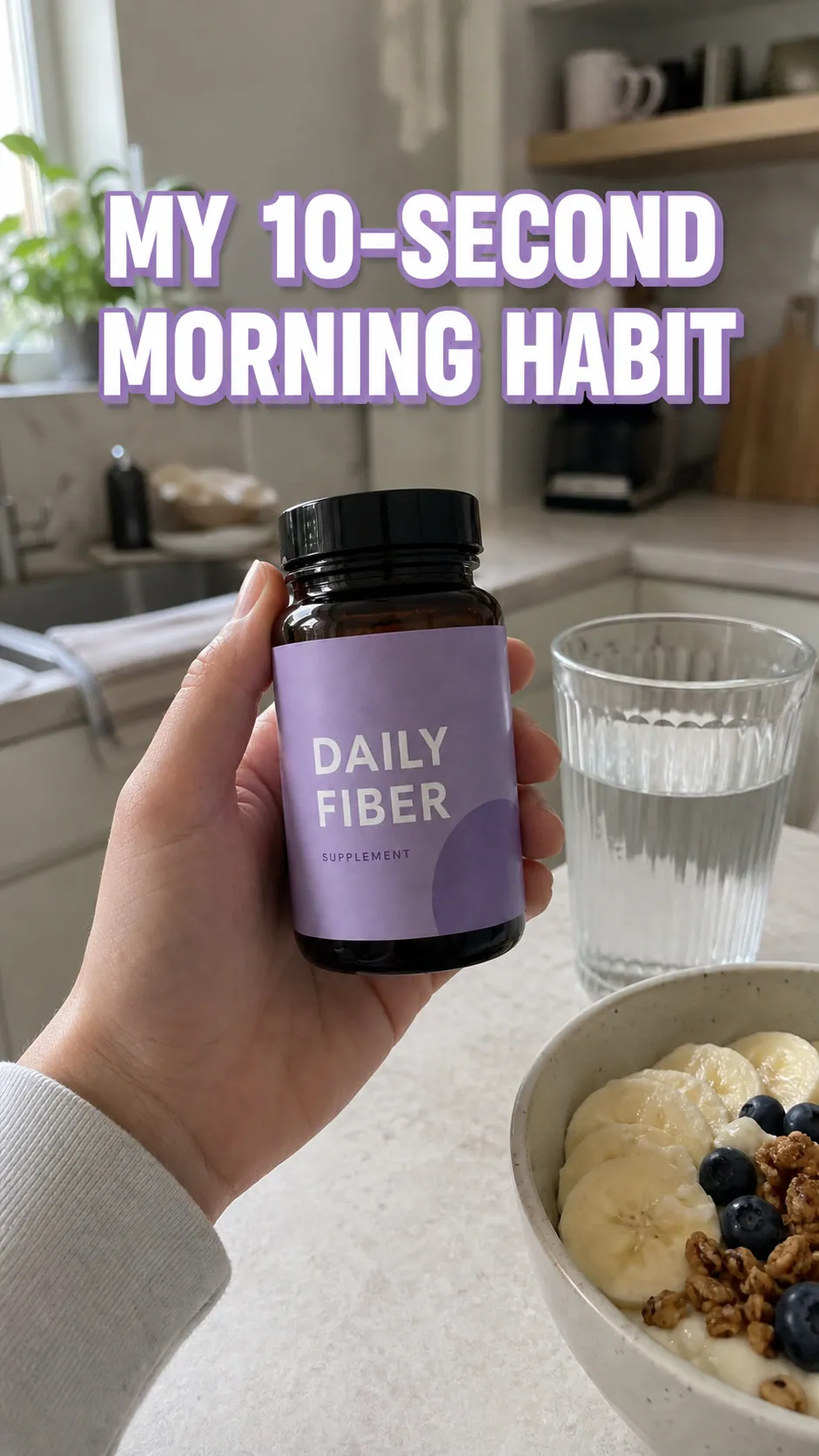 Daily Fiber morning routine vertical video